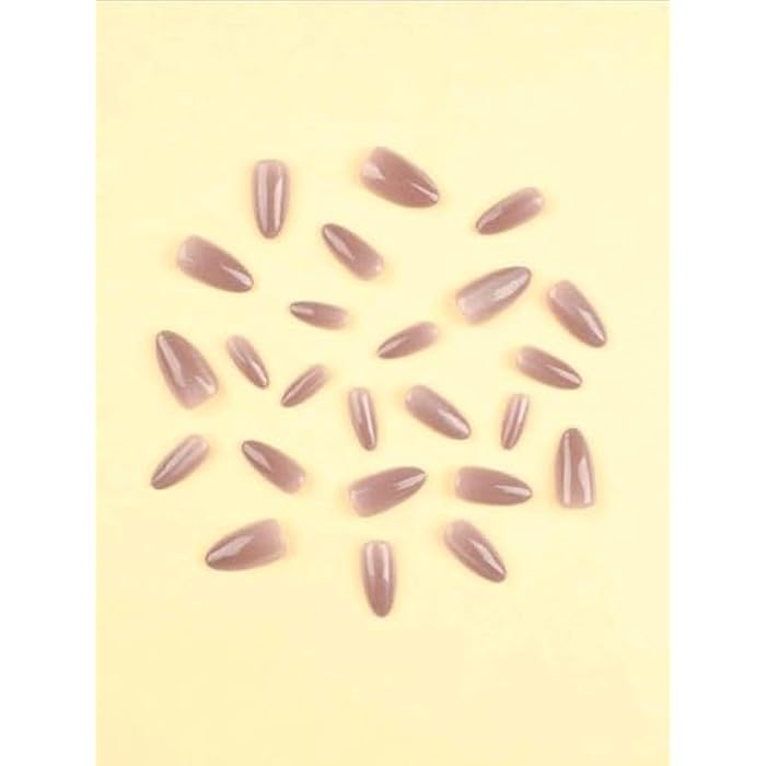24pcs Nails Medium Nude Cat - Image 4